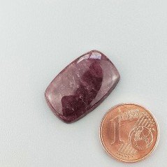 Lepidolite Naturale Forma Cuscino Piatto Cabochon Liscio Fatto a Mano 21X14mm 2,62gm 1pz
