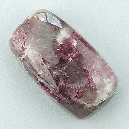 Lepidolite Naturale Forma Cuscino Piatto Cabochon Liscio Fatto a Mano 22X13mm 4,67gm 1pz