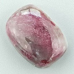 Lepidolite Naturale Forma Cuscino Piatto Cabochon Liscio Fatto a Mano 18X13mm 2,86gm 1pz