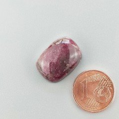 Lepidolite Naturale Forma Cuscino Piatto Cabochon Liscio Fatto a Mano 18X13mm 2,86gm 1pz