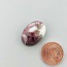 Lepidolite Naturale Forma Ovale Piatto Cabochon Liscio Fatto a Mano 20X14mm 3,28gm 1pz