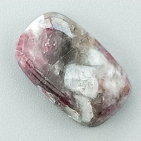 Lepidolite Naturale Forma Cuscino Piatto Cabochon Liscio Fatto a Mano 18X11mm 2,22gm 1pz