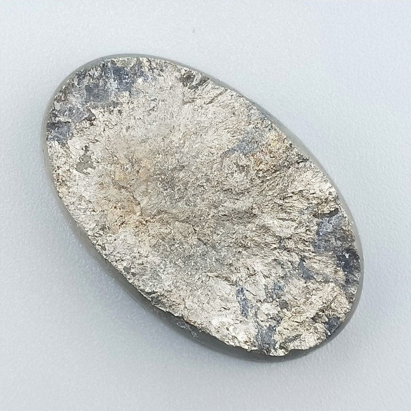 Pirite Grezzo Naturale Forma Ovale Piatto Cabochon Grezzo Lati Lisci Fatto a Mano 35X22X6mm 17,20gm 1pz