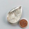Quarzo Rutilato Dorato Naturale Forma Goccia Piatto Cabochon Liscio Fatto a Mano 36X23X8mm 10,80gm 1pz