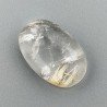 Quarzo Rutilato Oro Naturale Forma Ovale Piatto Cabochon Liscio Fatto a Mano 21X14X6mm 15,40 Carati 1pz