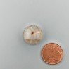 Quarzo Rutilato Oro Naturale Forma Tondo Piatto Cabochon Liscio Fatto a Mano 15X15X7mm 12,20 Carati 1pz