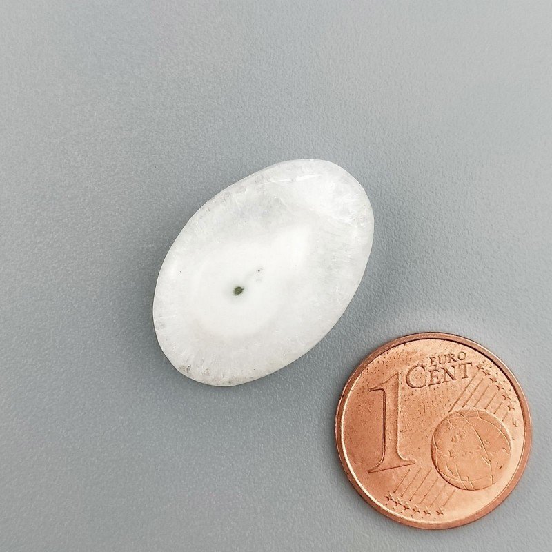 Cabochon di Quarzo Solare Naturale Ovale, Piatto e Liscio, 21x15x5 mm, 15,00 ct, Fatto a Mano