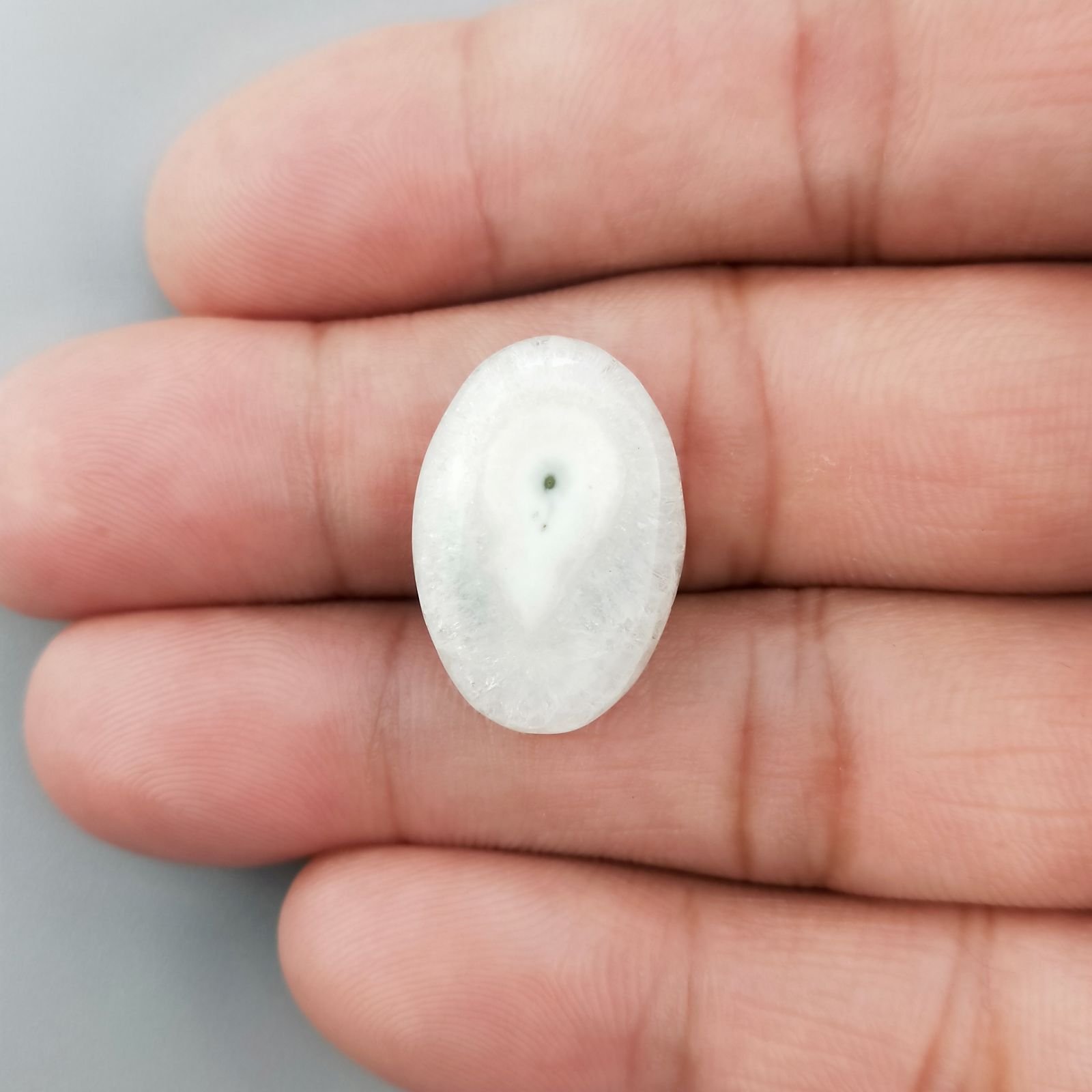 Quarzo Solare Naturale Forma Ovale Piatto Cabochon Liscio Fatto a Mano 21X15X5mm 15,00 Carati 1pz