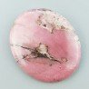 Rodonite Naturale Forma Ovale Piatto Cabochon Liscio Fatto a Mano 37X32X5mm 14,80gm 1pz
