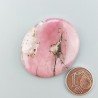 Rodonite Naturale Forma Ovale Piatto Cabochon Liscio Fatto a Mano 37X32X5mm 14,80gm 1pz