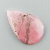 Rodonite Naturale Forma Goccia Piatto Cabochon Liscio Fatto a Mano 36X24X5mm 8,65gm 1pz