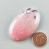 Rodonite Naturale Forma Ovale Piatto Cabochon Liscio Fatto a Mano 41X26X8mm 14,30gm 1pz
