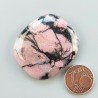 Rodonite Naturale Forma Cuscino Piatto Cabochon Liscio Fatto a Mano 34X30X6mm 15,15gm 1pz