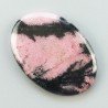 Rodonite Naturale Forma Ovale Piatto Cabochon Liscio Fatto a Mano 36X25X4mm 8,35gm 1pz