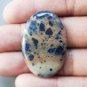 Sodalite Naturale Forma Ovale Piatto Cabochon Liscio Fatto a Mano 37X26X5mm 8,70gm 1pz