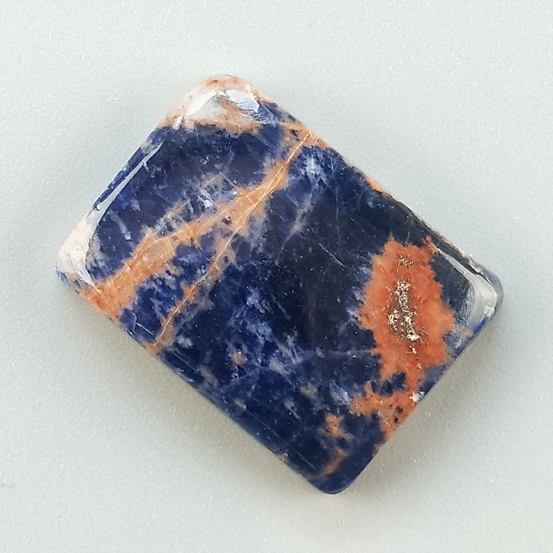 Sodalite Naturale Forma Cuscion Piatto Cabochon Liscio Fatto a Mano 25X18X5mm 4,50gm 1pz