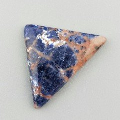 Sodalite Naturale Forma Triangolo Piatto Cabochon Liscio Fatto a Mano 31X22X4mm 3,20GM