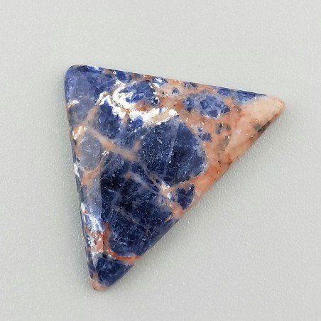 Sodalite Naturale Forma Triangolo Piatto Cabochon Liscio Fatto a Mano 31X22X4mm 3,20GM