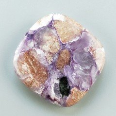 Ciaroite Naturale Forma Cuscino Piatto Cabochon Liscio Fatto a Mano 37X37X8mm 20,10gm 1pz