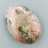 Unakite Naturale Forma Ovale Piatto Cabochon Liscio Fatto a Mano 43X30X8mm 16,50GM