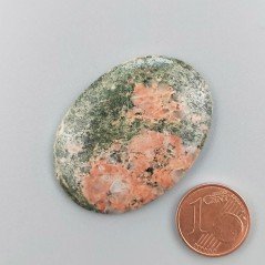 Unakite Naturale Forma Ovale Piatto Cabochon Liscio Fatto a Mano 40X29X5mm 10,22GM