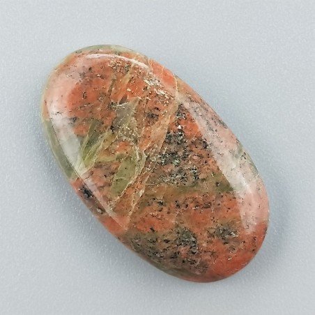 Unakite Naturale Forma Ovale Piatto Cabochon Liscio Fatto a Mano 29X17X4mm 4,24GM