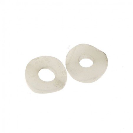 Componente agata bianca cerchietti tondi twist 15 mm