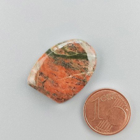 Unakite Naturale Forma Fantasia Piatto Cabochon Liscio Fatto a Mano 25X18X4mm 3,60GM