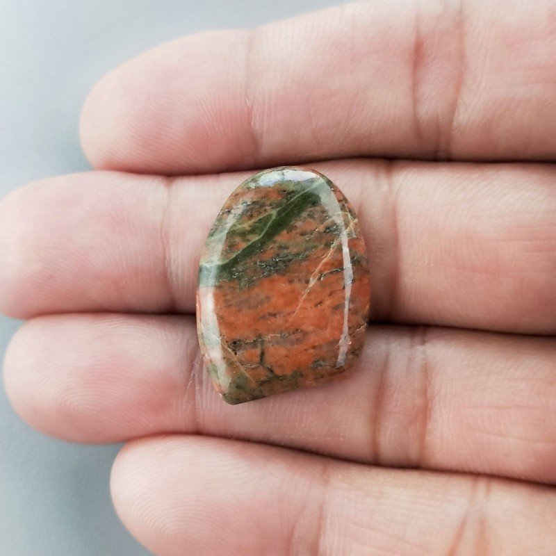 Unakite Naturale Forma Fantasia Piatto Cabochon Liscio Fatto a Mano 25X18X4mm 3,60GM Unakite Naturale Forma Fantasia Piatto Cabochon Liscio Fatto a Mano 25X18X4mm 3,60GM