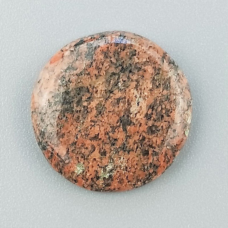 Unakite Naturale Forma Tondo Piatto Cabochon Liscio Fatto a Mano 19X19X3mm 2,38GM
