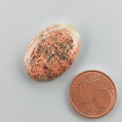 Unakite Naturale Forma Ovale Piatto Cabochon Liscio Fatto a Mano 23X16X4mm 2,85GM