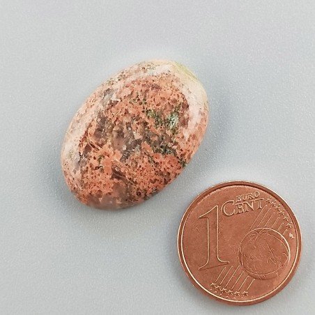 Unakite Naturale Forma Ovale Piatto Cabochon Liscio Fatto a Mano 23X16X4mm 2,85GM