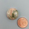 Unakite Naturale Forma Tondo Piatto Cabochon Liscio Fatto a Mano 18X18X5mm 3,22GM