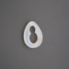 Componente agata bianca trasparente a goccia 22x28 mm 1pz