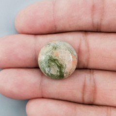 Unakite Naturale Forma Tondo Piatto Cabochon Liscio Fatto a Mano 18X18X5mm 3,22GM Unakite Naturale Forma Tondo Piatto Cabochon Liscio Fatto a Mano 18X18X5mm 3,22GM