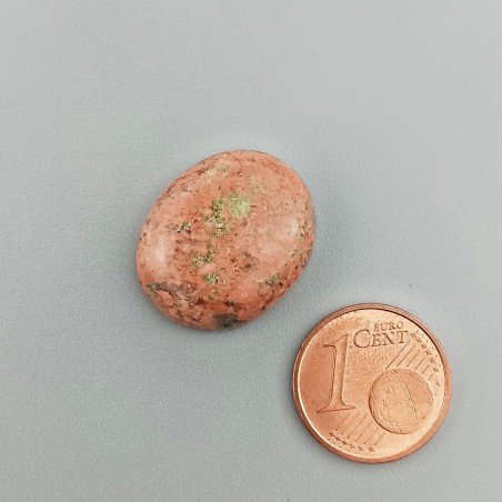 Unakite Naturale Forma Ovale Piatto Cabochon Liscio Fatto a Mano 20X16X5mm 3,18GM