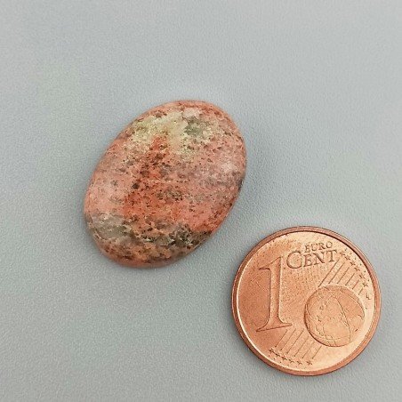 Unakite Naturale Forma Ovale Piatto Cabochon Liscio Fatto a Mano 20X15X5mm 5,56GM