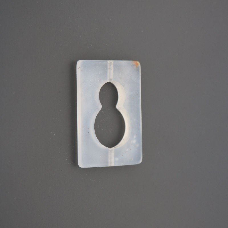 Componente agata bianca trasparente rettangolari 23x33 mm 1pz