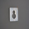 Componente agata bianca trasparente rettangolari 23x33 mm 1pz