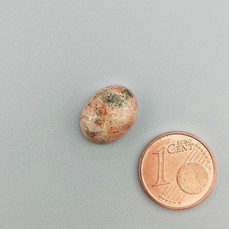 Unakite Naturale Forma Ovale Piatto Cabochon Liscio Fatto a Mano 13X10X5mm 1,27GM