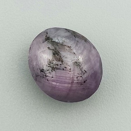 Rubino Stellato Naturale Forma Ovale Piatto Cabochon Liscio Fatto a Mano 13X11X8mm 12,35 Carati 1pz