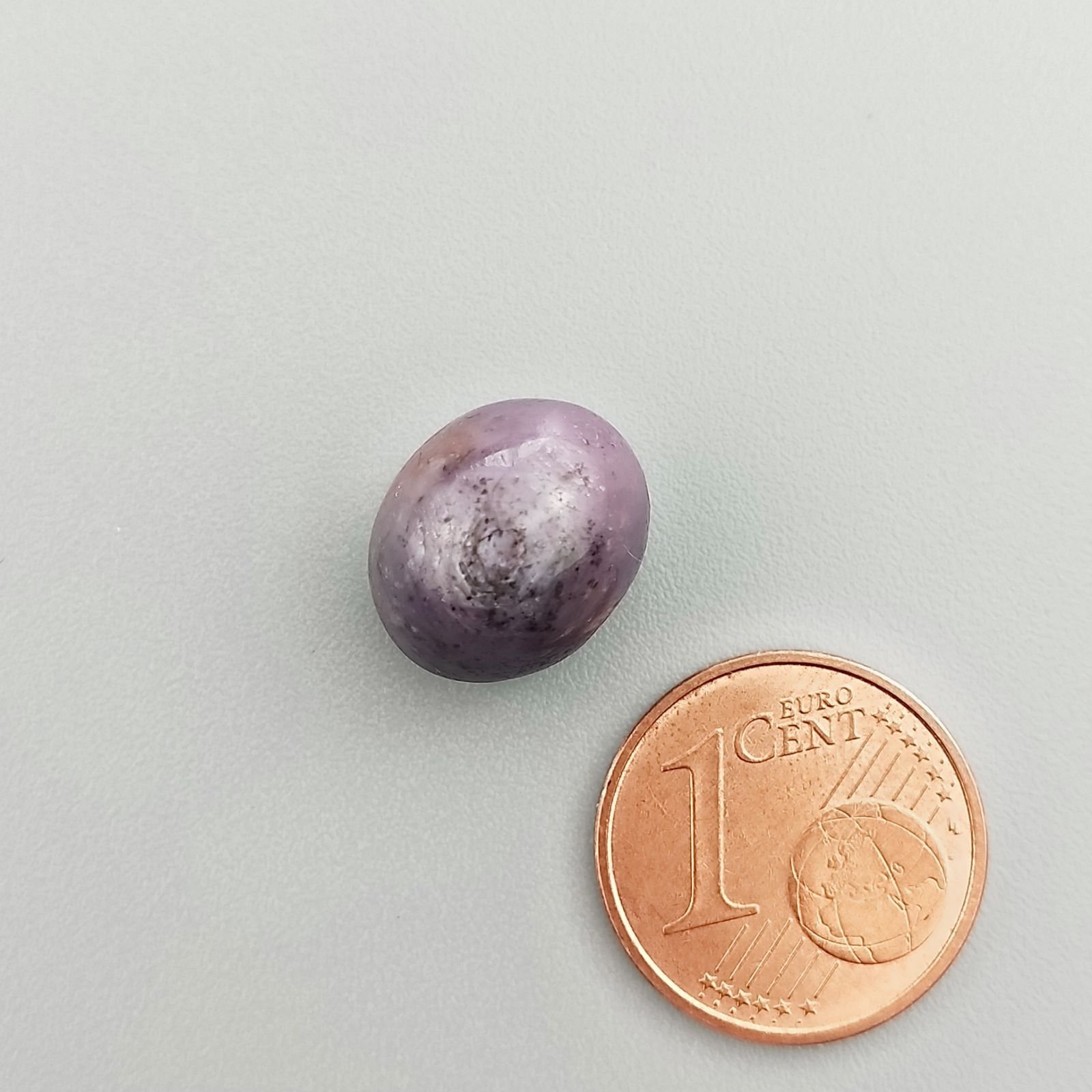 Rubino Stellato Naturale Forma Ovale Piatto Cabochon Liscio Fatto a Mano 12X10X10mm 14,55 Carati 1pz