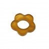 Componente agata gialla cerchietti fiore 22 mm 1pz