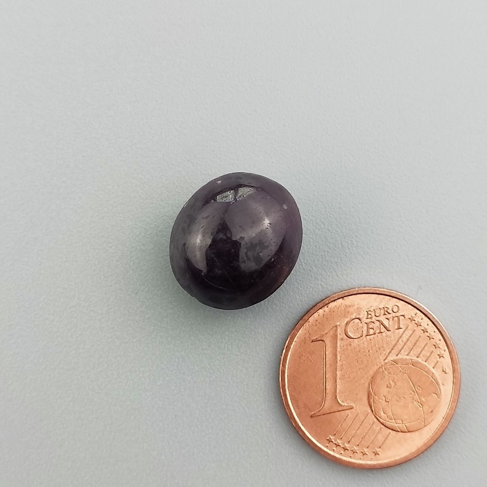 Rubino Stellato Naturale Forma Ovale Piatto Cabochon Liscio Fatto a Mano 12X11X9mm 15,00 Carati 1pz