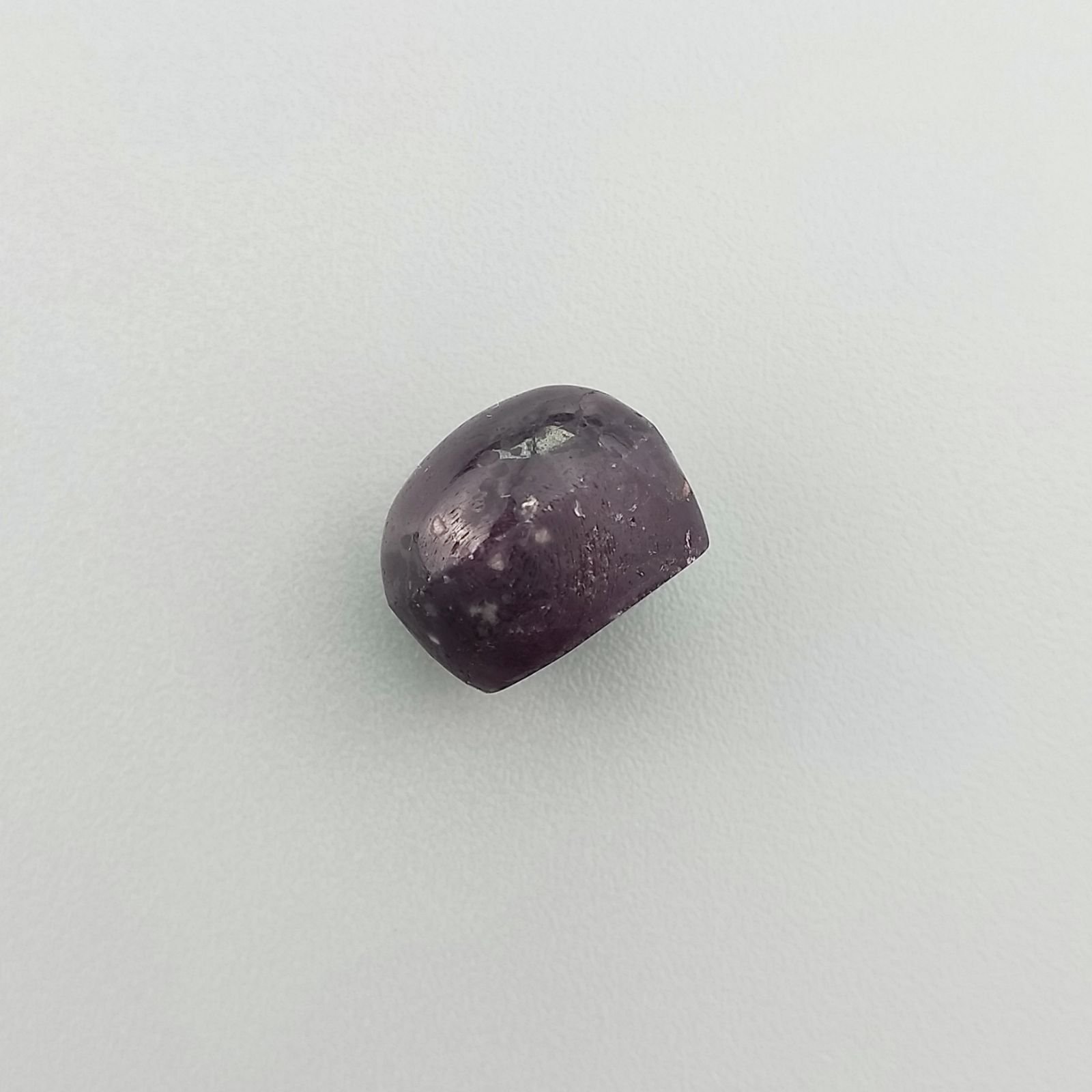 Rubino Stellato Naturale Forma Ovale Piatto Cabochon Liscio Fatto a Mano 12X11X9mm 15,00 Carati 1pz