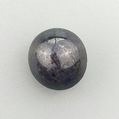 Rubino Stellato Naturale Forma Tondo Piatto Cabochon Liscio Fatto a Mano 12X11X11mm 16,25 Carati 1pz