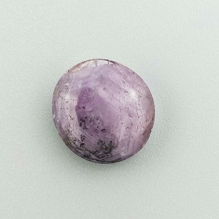 Rubino Stellato Naturale Forma Ovale Piatto Cabochon Liscio Fatto a Mano 14X13X6mm 12,85 Carati 1pz