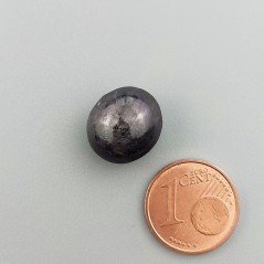 Rubino Stellato Naturale Forma Ovale Piatto Cabochon Liscio Fatto a Mano 13X11X9mm 17,50 Carati 1pz