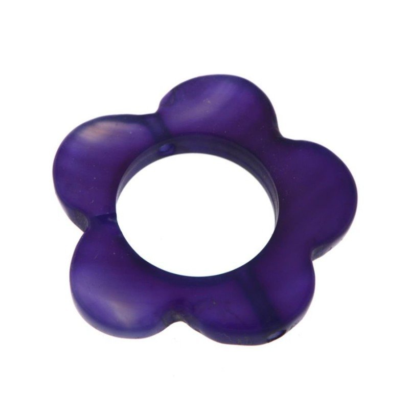 Componente agata viola cerchietti fiore 35 mm 1pz