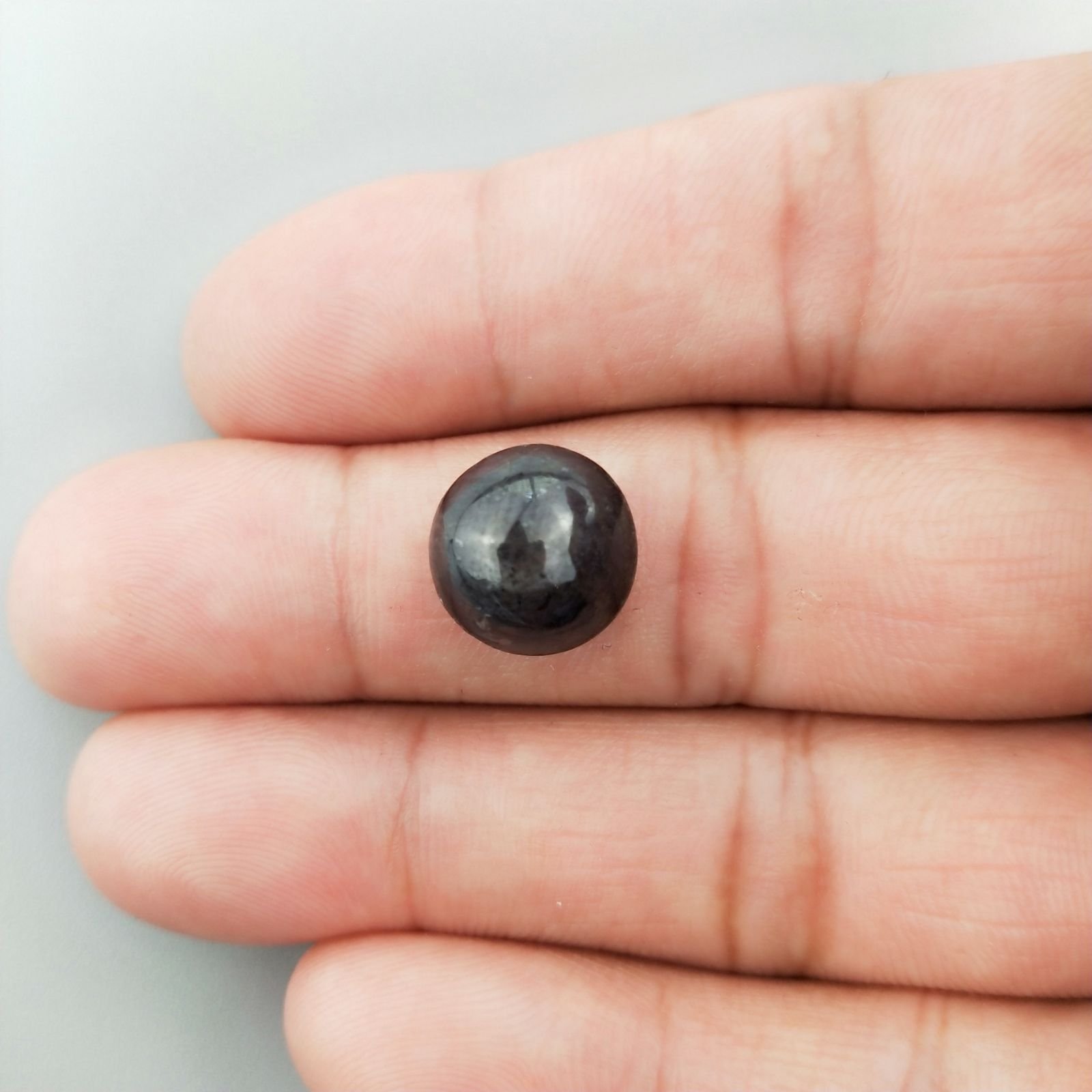 Rubino Stellato Naturale Forma Tondo Piatto Cabochon Liscio Fatto a Mano 12X12X9mm 15,00 Carati 1pz